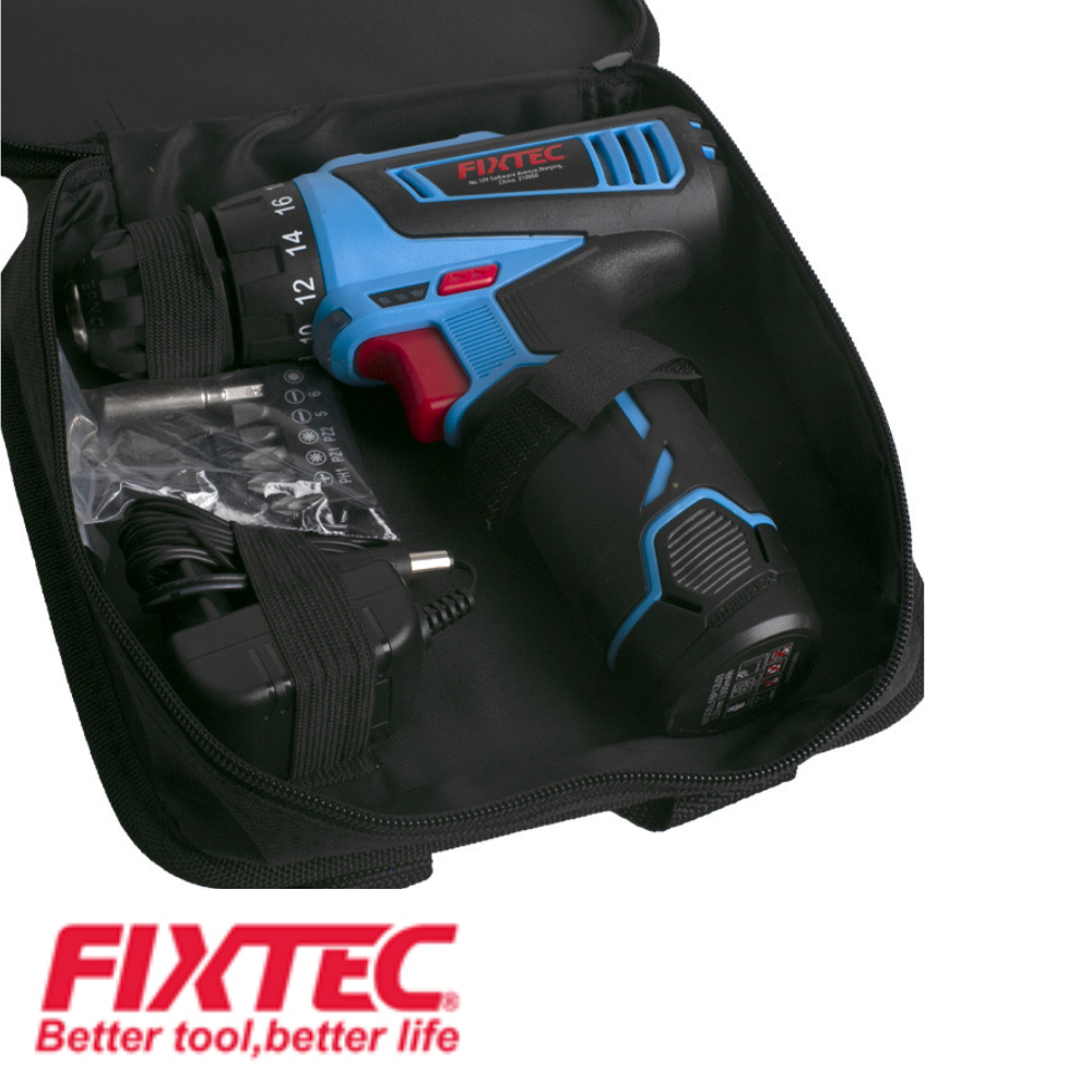 TALADRO ROTACIONAL FIXTEC FCD12L03-110V 12V LITHIUM 2 VELOCIDADES
