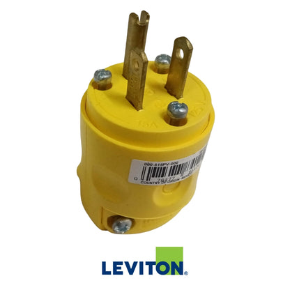 CONECTOR MACHO CON TIERRA PVC 15A/125V NEMA 5-15P
