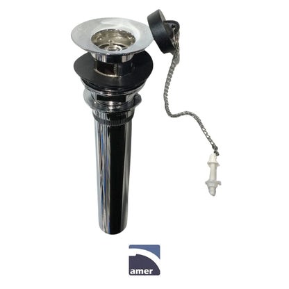 P.O. PLUG DE PLASTICO CROMADO 1 1/4 PULGADAS X 8 PULGADAS AMER