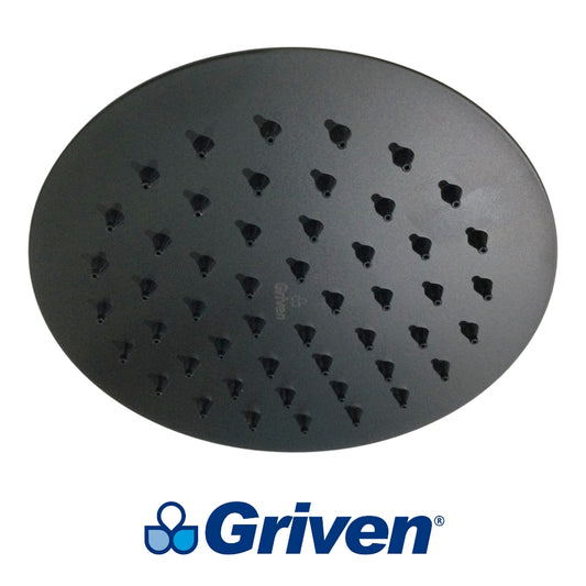 CABEZA DE DUCHA CABEZA REDONDA 6 IN NEGRA GRIVEN GV-SHB6-R