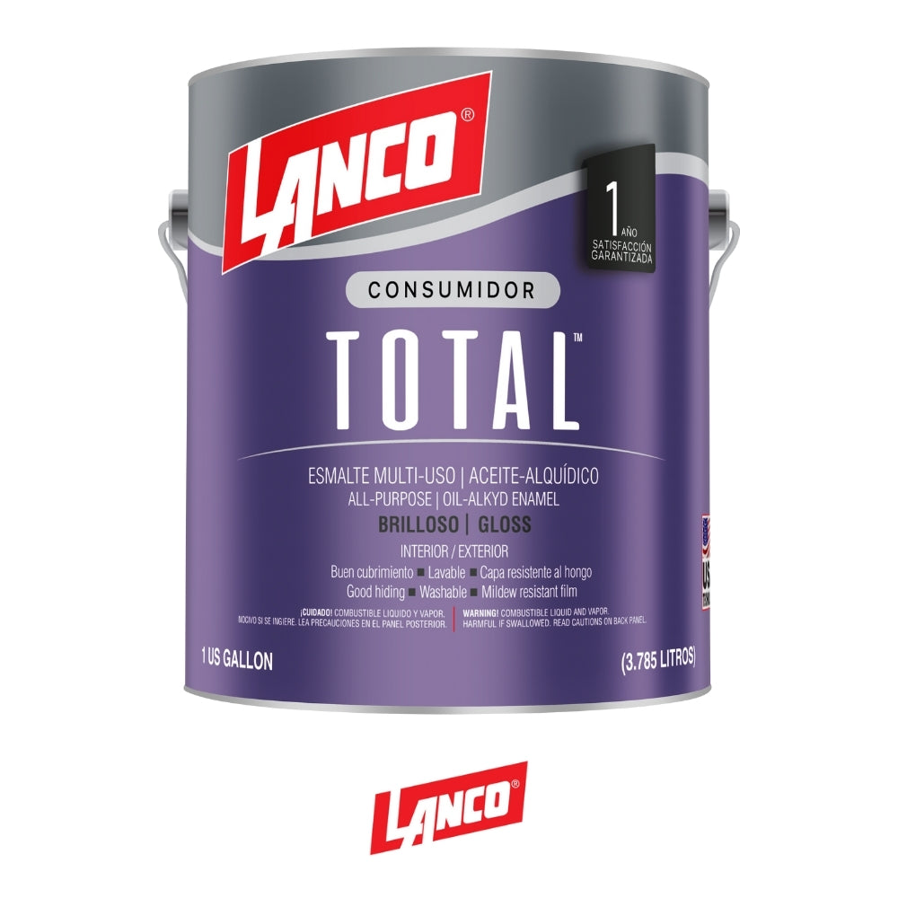 PINTURA ESMALTE BRILLANTE TOTAL ACEITE ROJO GLN TL1436-4