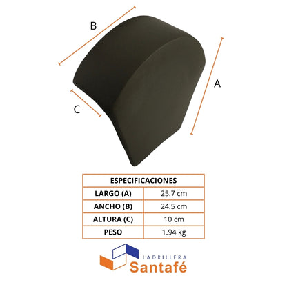 REMATE CUMBRERA ENGOBADO COCOA SANTAFE 00000148