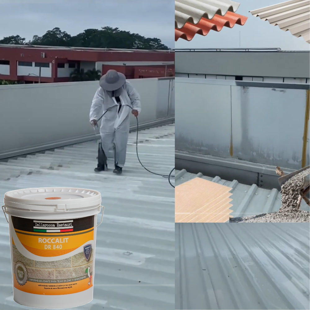 IMPERMEABILIZANTE ZINC-METAL-FIBROCEMENTO DELLAROCCA DR840 5 GALONES