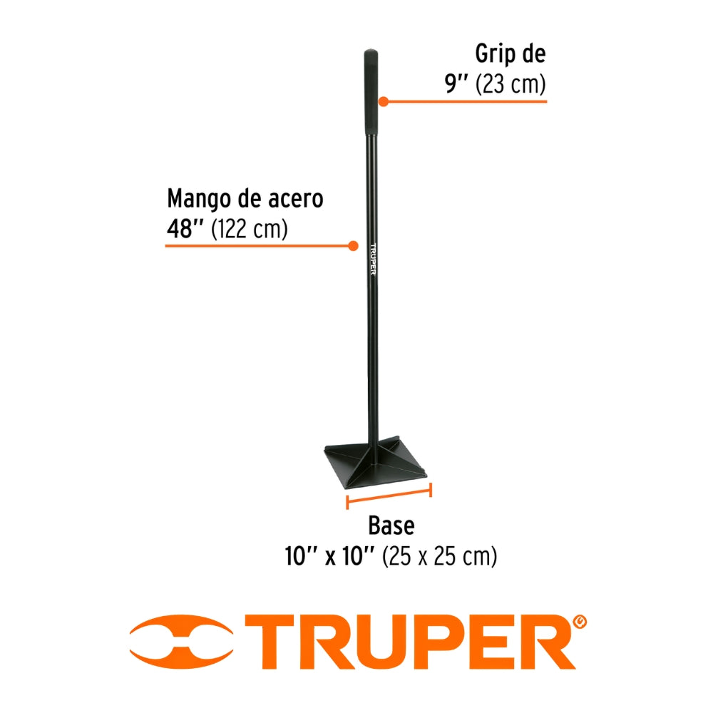 PISON TRUPER MANGO ACERO 48 IN GRIP 9 IN ANCHO PLATO 10X10 IN