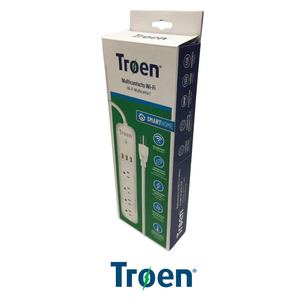 REGLETA INTELIGENTE 4 SALIDAS Y CARGADOR USB 110V TR-MS636