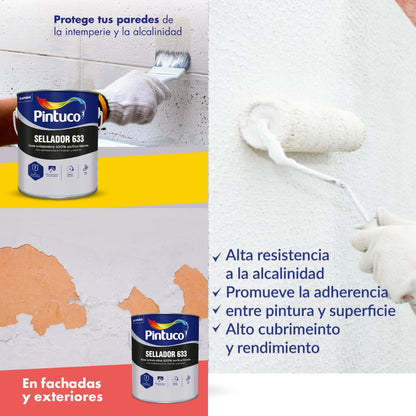 SELLADOR BLANCO 633 1 GL (3.785L) PINTUCO  10381501