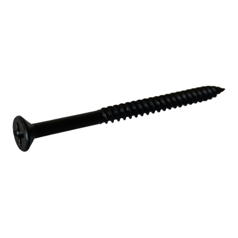 TORNILLO PARA MADERA DOBLE ROSCA CAB PLANA PHILLIPS NEGRO #6 x 2 PULGADAS