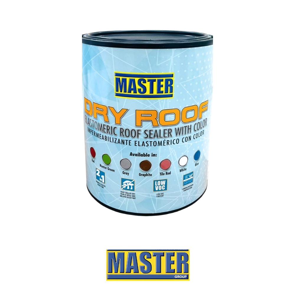 PINTURA IMPERMEABILIZANTE PARA TECHO DRY ROOF ROJO TEJA 1/4 GALON PCR1313 MASTER