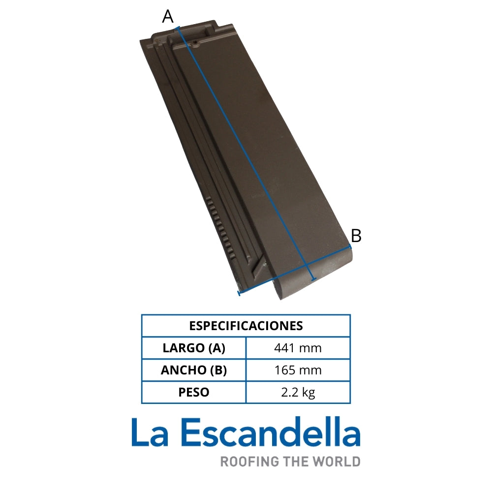 MEDIA TEJA PLANUM MARRON KLINKER ESCANDELLA Q85MK