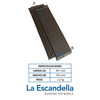 MEDIA TEJA PLANUM MARRON KLINKER ESCANDELLA Q85MK