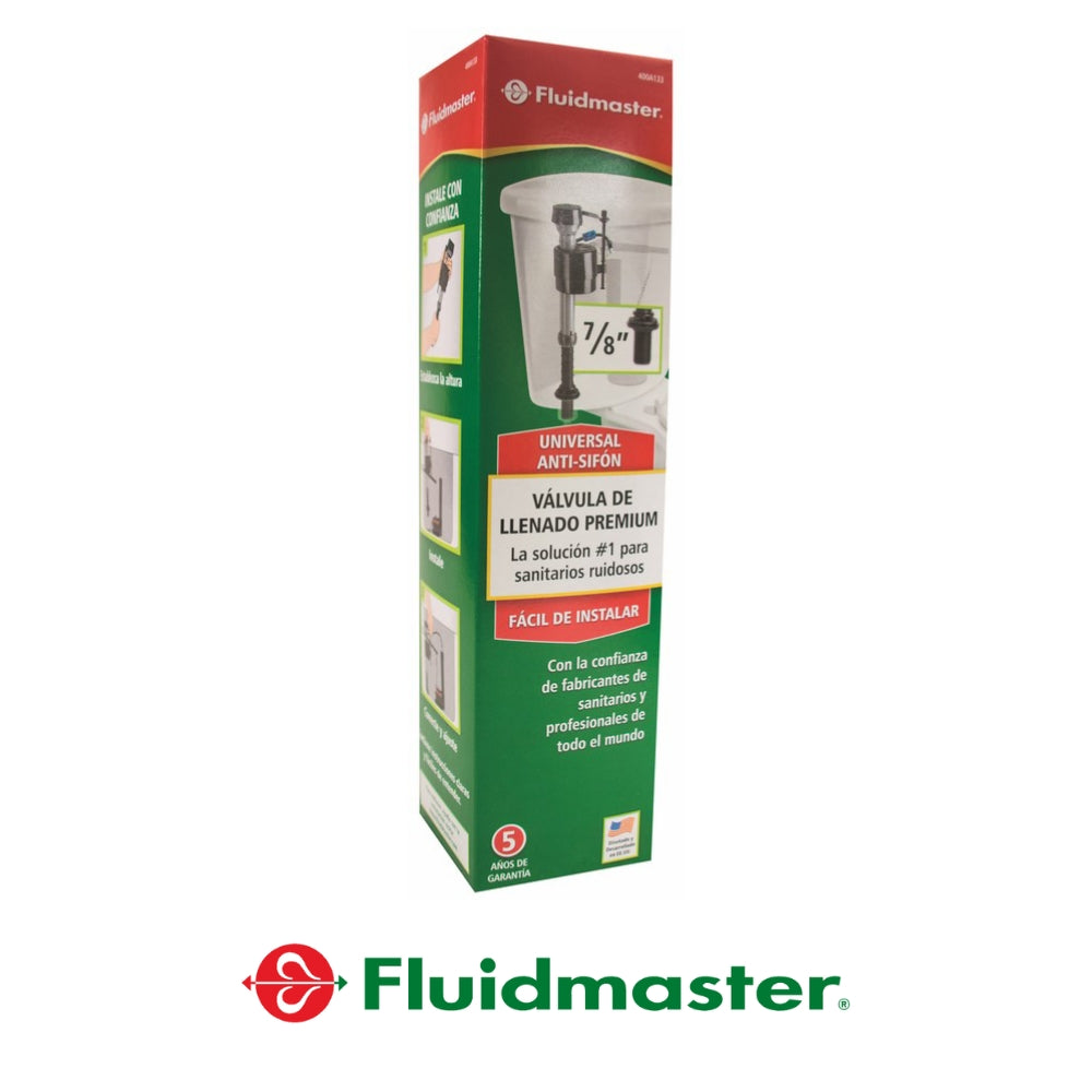 VALVULA DE INODORO AJUSTE TELESCOPICO Y ROSCA 7/8 PULGADA 400A133 FLUIDMASTER
