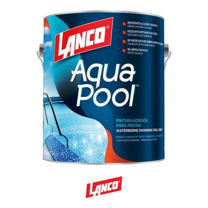 PINTURA DE PISCINA ACRILICO 	AQUA POOL AZUL CARIBE GL AP2516-4 LANCO