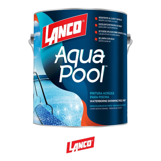 PINTURA DE PISCINA ACRILICO 	AQUA POOL AZUL CARIBE GL AP2516-4 LANCO