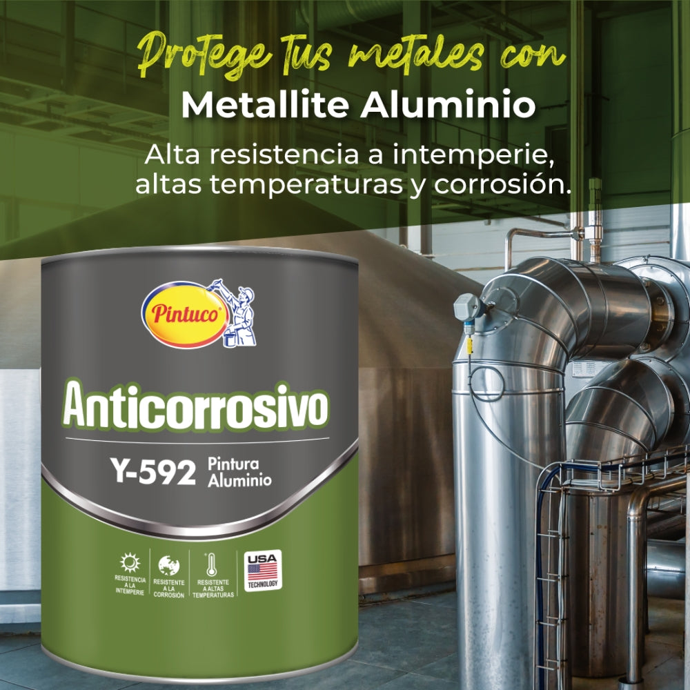 ANTICORROSIVO ALUMINIO METALLITE Y-592 QTO PINTUCO