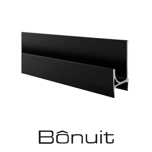 PERFIL MANIJA H CHAFLAN PARA TABLEO 15mm X 3m NEGRO