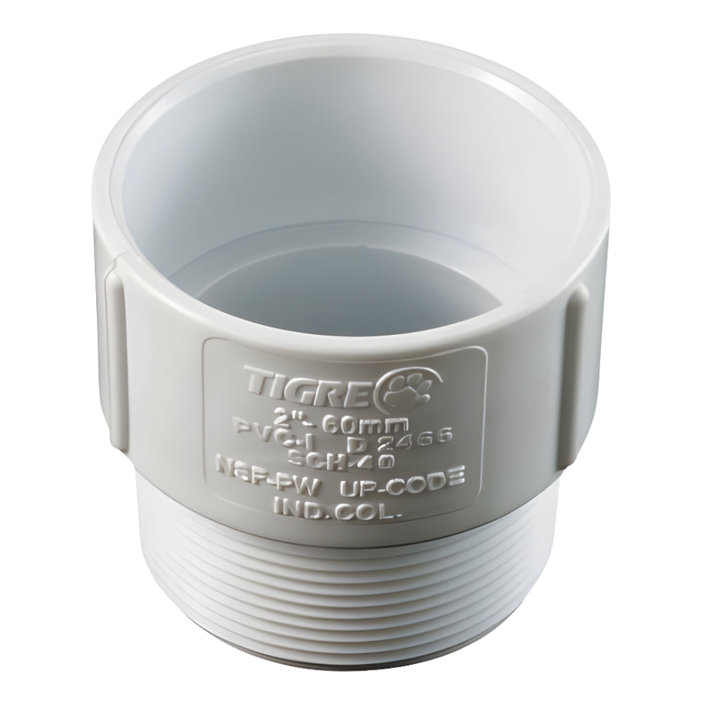 ADAPTADOR MACHO PVC 50MM-2 PULGADAS SCH-40