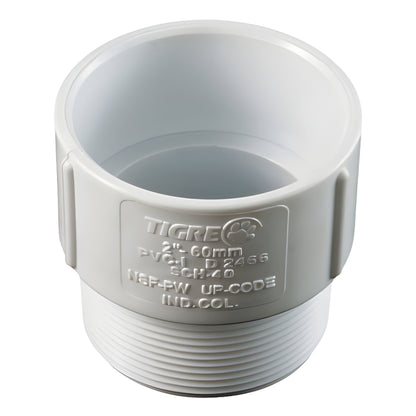 ADAPTADOR MACHO PVC 50MM-2 PULGADAS SCH-40