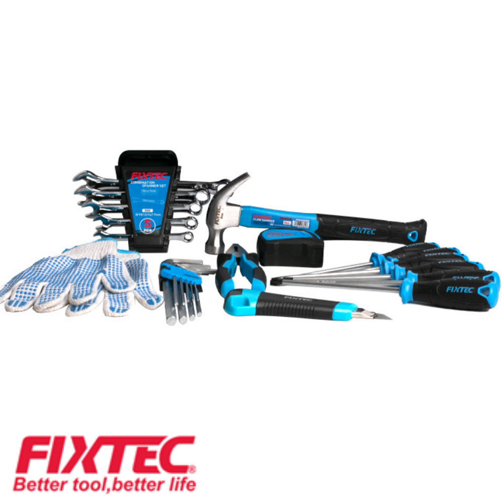 JUEGO DE HERRAMIENTAS MANUALES 26 PCS Y CAJA 17 PULGADAS FIXTEC FHTS026