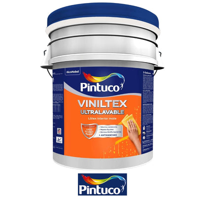 PINTURA VINILTEX ULTRALAVABLE MATE BLANCO  5GL (18.925L) PINTUCO