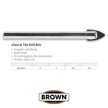 BROCAS 1/4 PULGADA PARA VIDRIO Y AZULEJOS