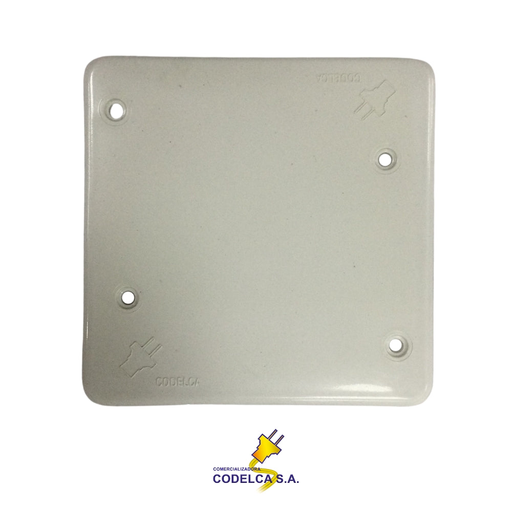 TAPA CIEGA CUADRADA PVC 4 X 4 IN