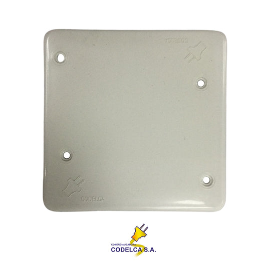 TAPA CIEGA CUADRADA PVC 4 X 4 IN