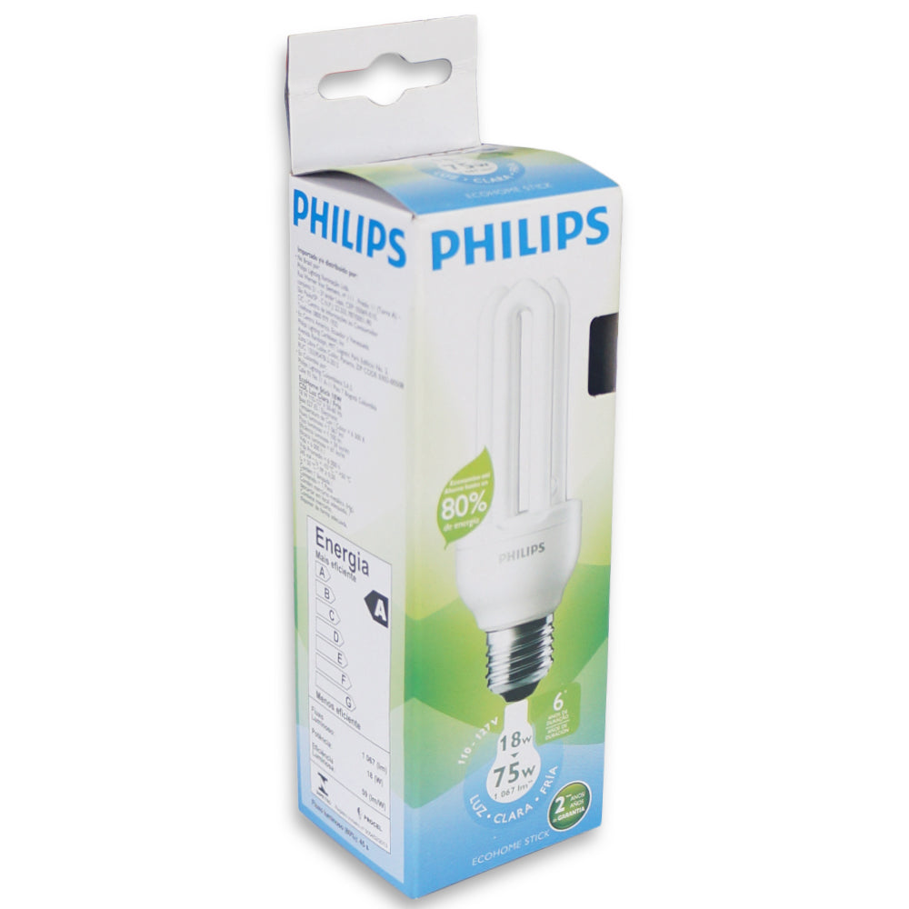 BOMBILLO AHORRADOR CFL ECOHOME STICK 18 WATTS CDLE 27