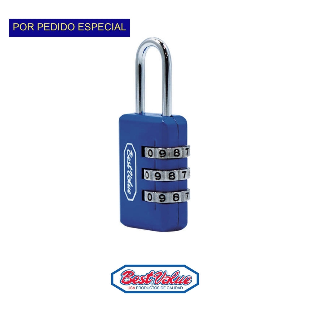 CANDADO COMBINACION P/MALETA AZUL