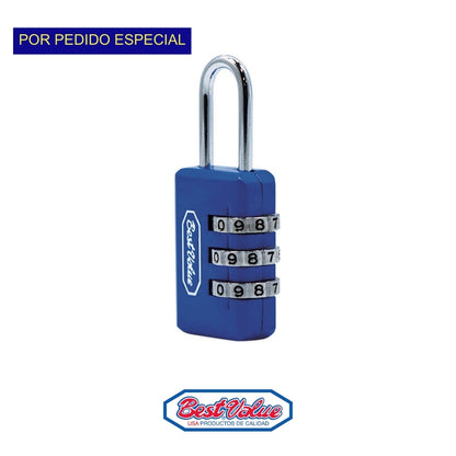 CANDADO COMBINACION P/MALETA AZUL