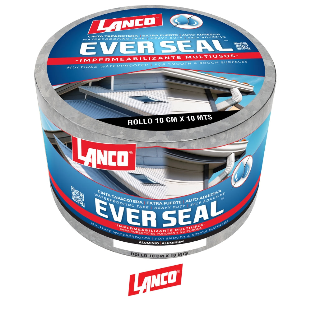 CINTA AUTOADHESIVA IMPERMEABILIZANTE ALUMINIO 10CM X 10M ES4498-18 LANCO