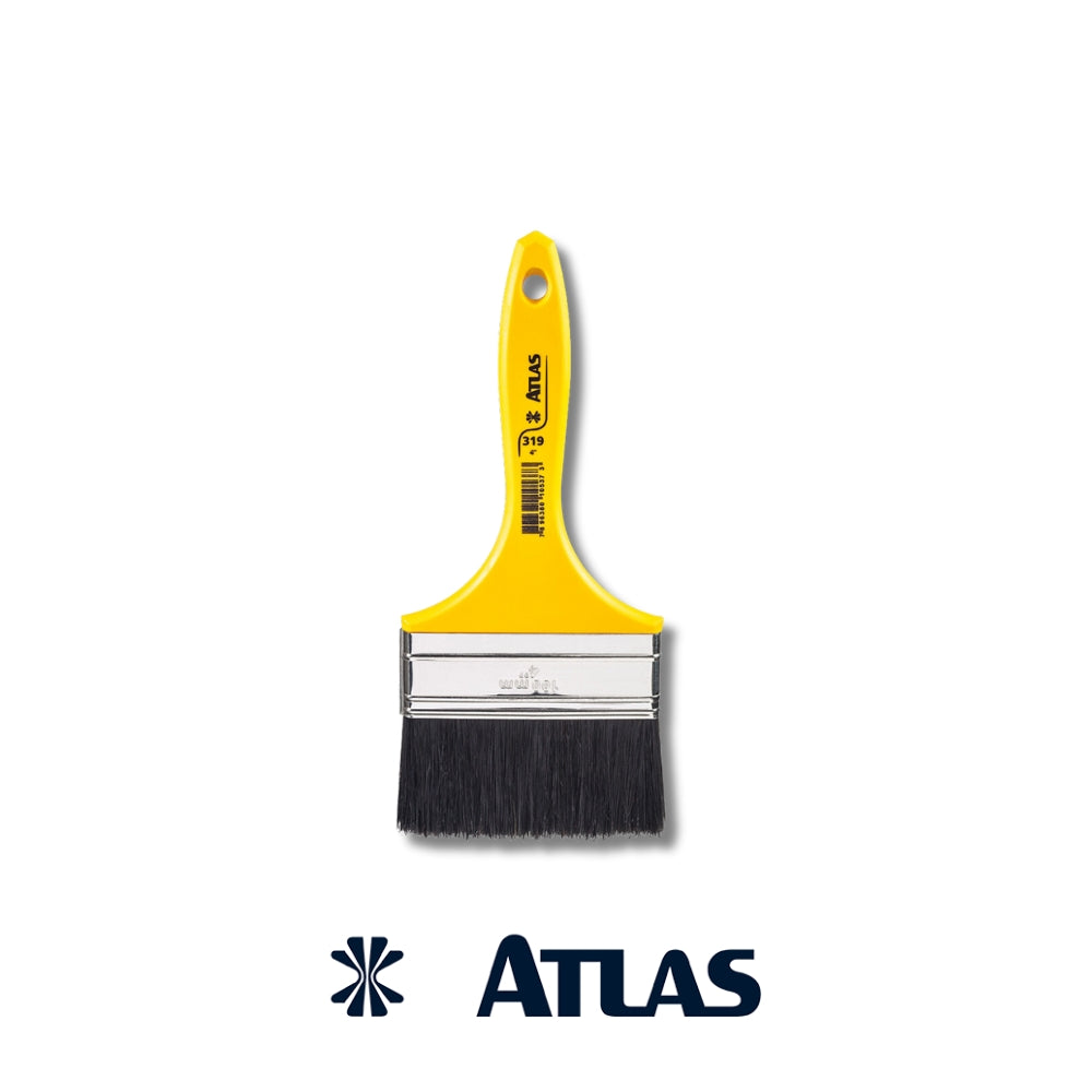 BROCHA ATLAS CERDA NEGRA(7) 4 PULGADAS MANGO AMARILLO
