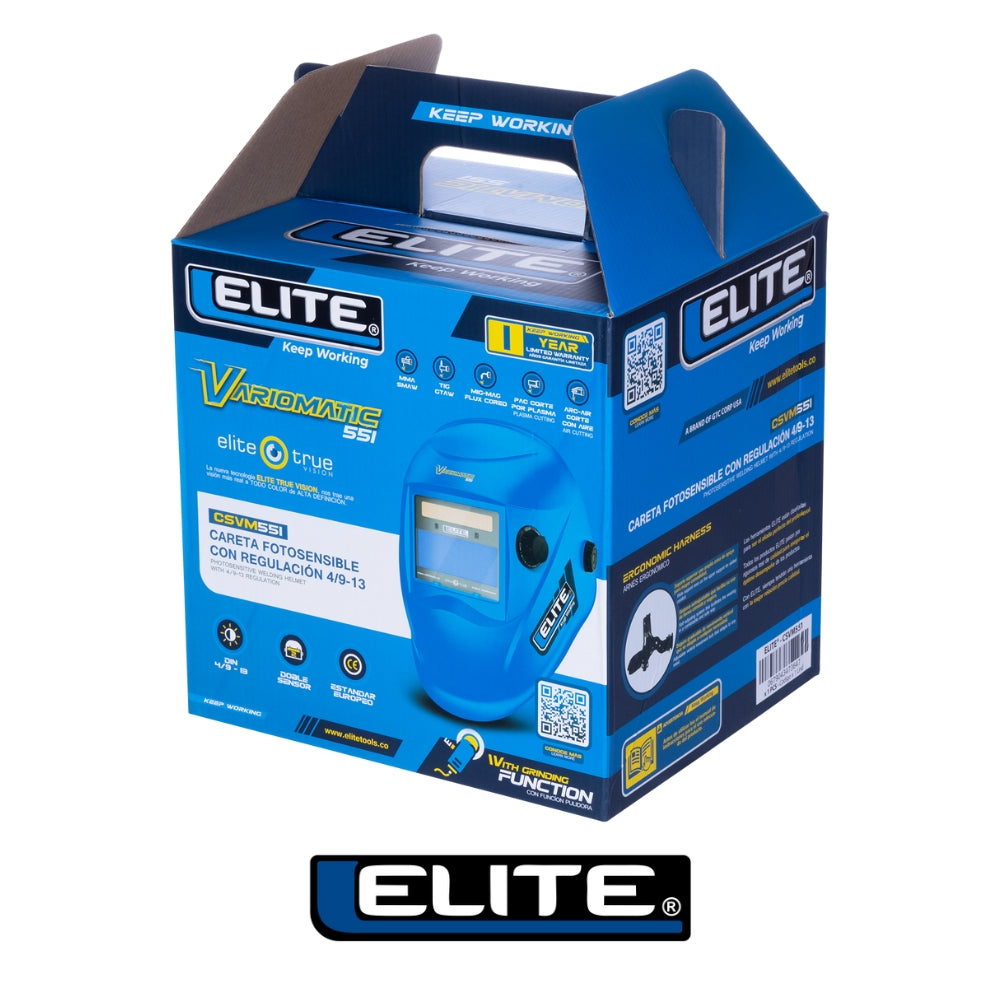 MASCARA DE SOLDAR ELECTRONICA SOLDADURA ELITE VARIOMATIC 551 (AZUL)