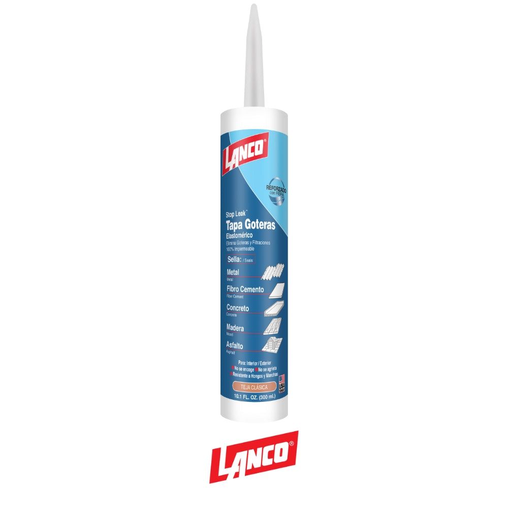 MASILLA IMPERMEABILIZANTE STOPLEAK ROJO TEJA TUBO 10 OZ CC651-18 LANCO