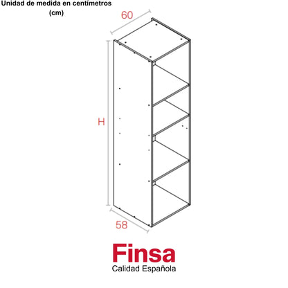 MODULO COLUMNA HORNO / MICRO MAX 2200 x 600 x 580 BLANCO POLAR RH