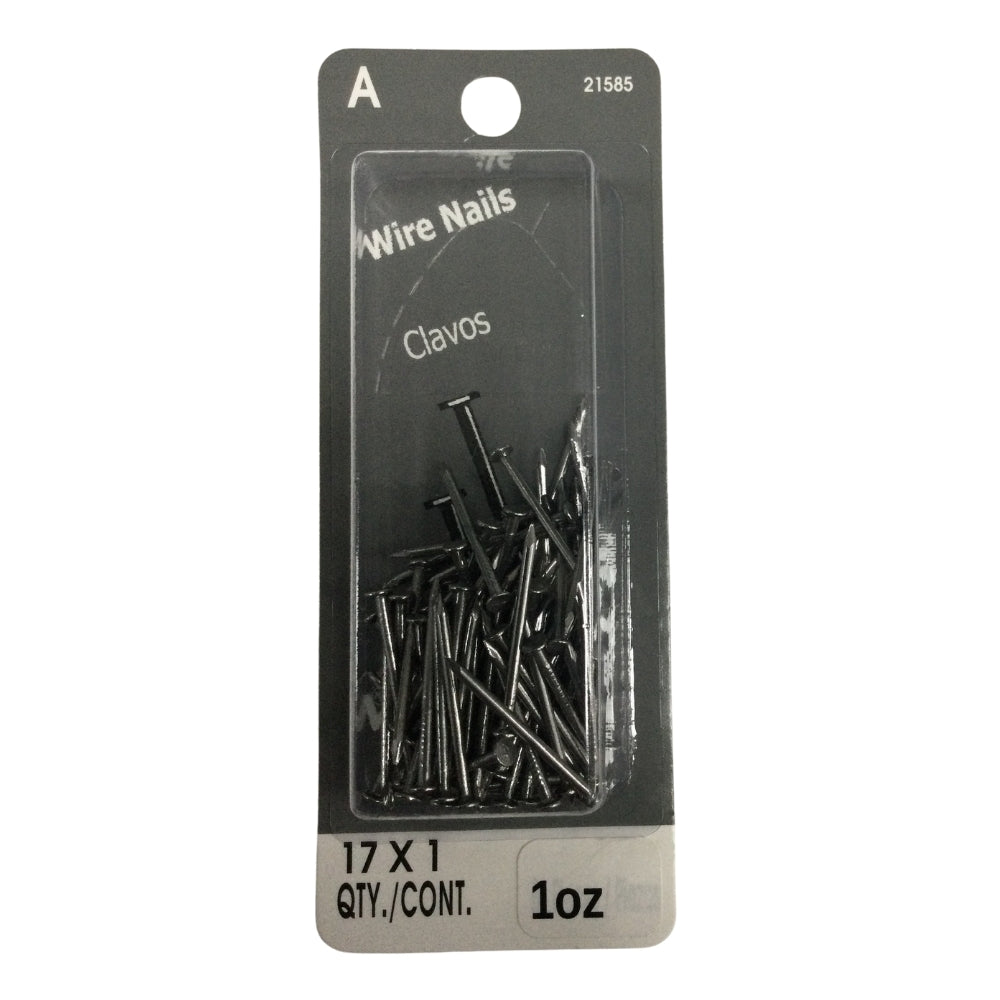 CLAVO DE ALAMBRE CON CABEZA 17GA x 1 PULGADAS