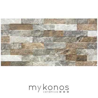 REVESTIMIENTO CERAMICO MYKONOS MIX MATE 25X50CM 1.63M2/CAJA