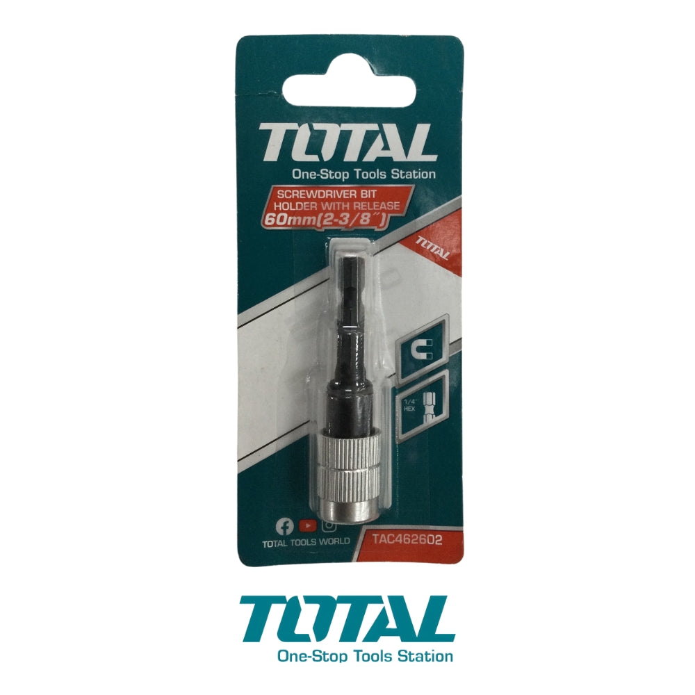 PORTAPUNTAS DE DESTORNILLADOR MAGNÉTICO 2-3/8 PULGADAS 60mm TOTAL TAC462602