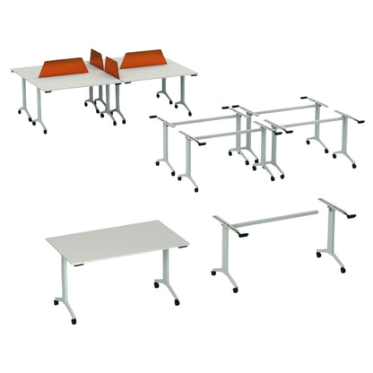 PATAS DE ESCRITORIO LIFE FOLDING METAL LEG 800 MM IZQUIERDO BLACK RIVAL