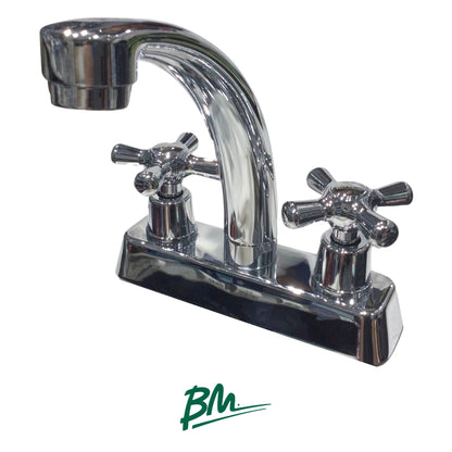 LLAVE PARA LAVAMANOS DE 4 PULGADAS MANIJA DE CRUZ IDEAL BM-C50103