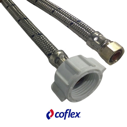 TUBO DE ABASTO PARA INODORO 3/8 PULGADASX12 PULGADAS ACERO INOXIDABLE COFLEX