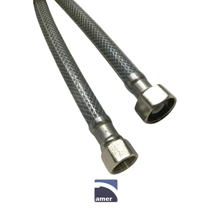 TUBO DE ABASTO FLEXIBLE PARA FREGADOR 1/2''X3/8''X16 PULGADAS PLASTICO