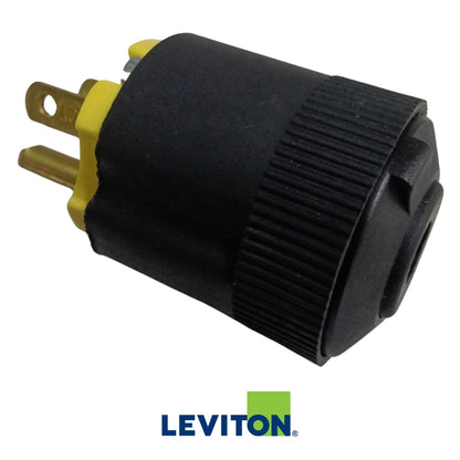 CONECTOR ELECTRICO MACHO 15A/125V CAUCHO NEGRO NEMA 5-15P