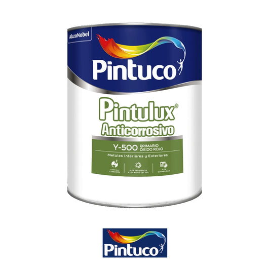 BASE ANTICORROSIVA OXIDO ROJO Y-500 QTO PINTUCO
