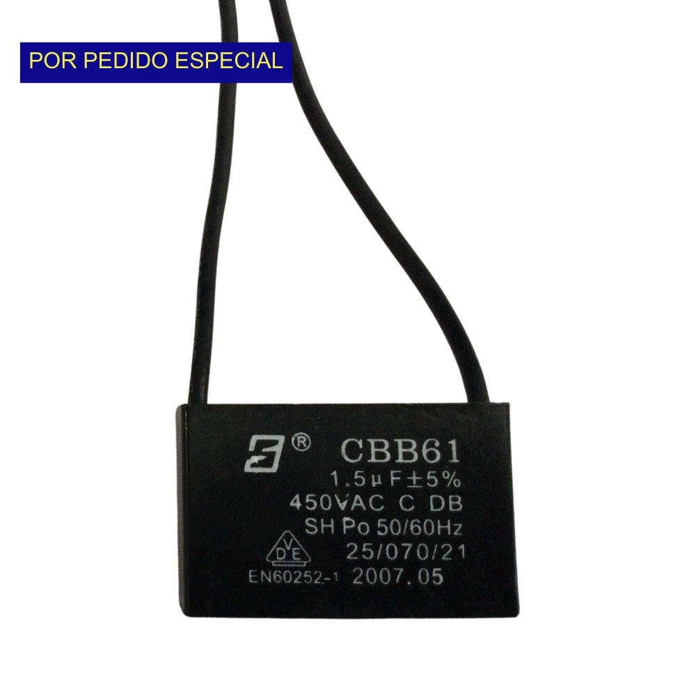 CAPACITADOR 1.5MFPARA EXTRACTORTRACTOR IND 10 PULGADAS