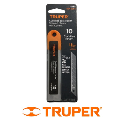 CUCHILLAS DE REPUESTO PARA EXACTO GRANDE 18MM  10 UNIDADES