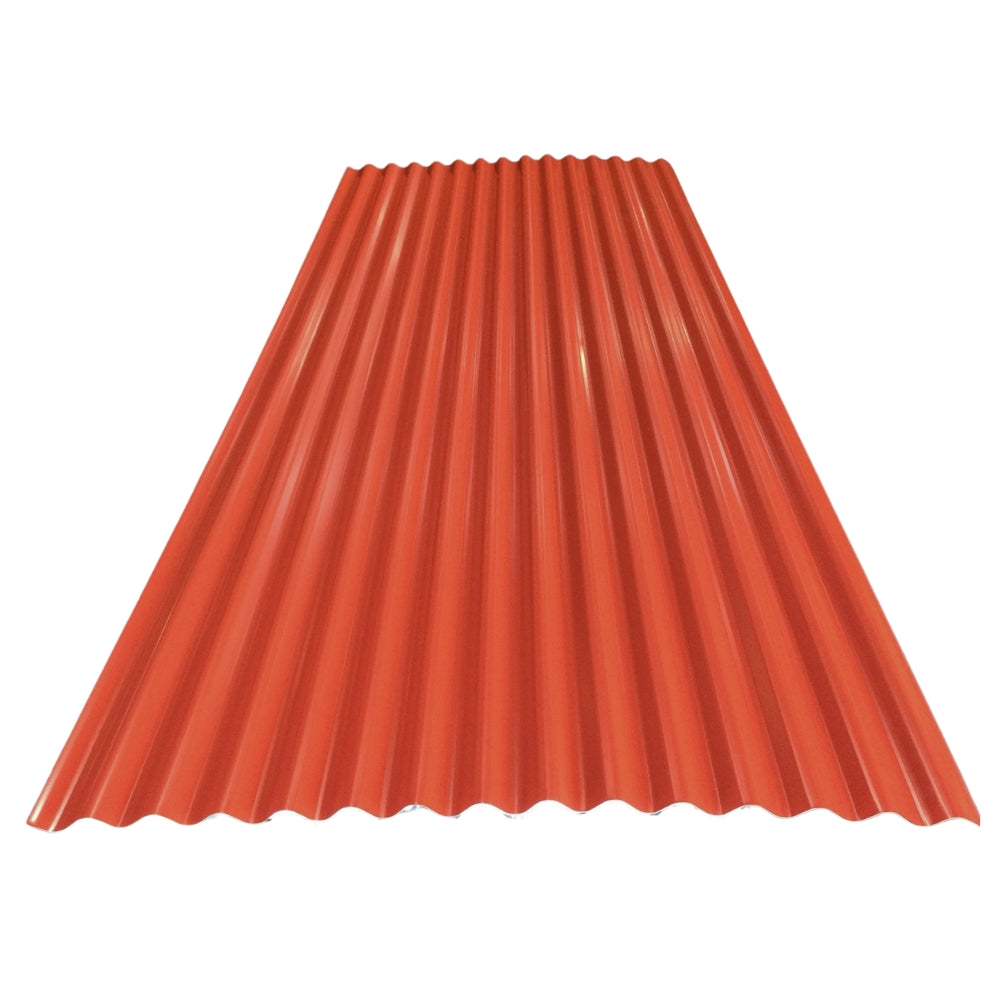 LAMINA DE ZINC CANAL CORRIENTE 42 PULGADAS X 15 PIES ROJA CALIBRE 26