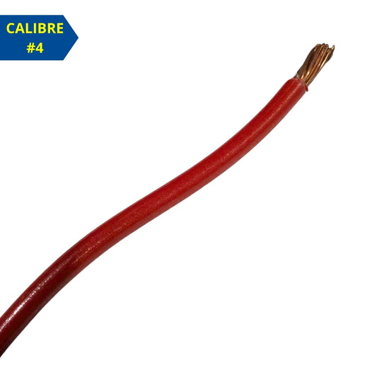 CABLE ELÉCTRICO #4 ROJO THHN