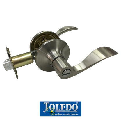 CERRADURA DE LEVER JAEN BOTON SATIN NIQUEL TOLEDO