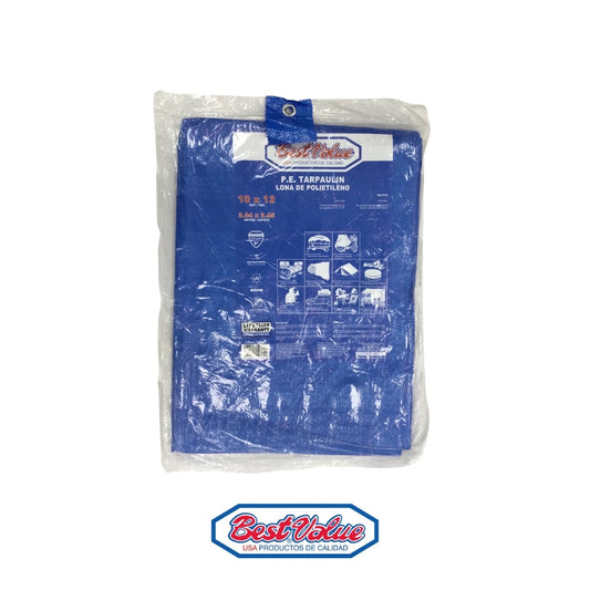 LONA PLASTICA CON OJETE 10 PIES X 12 PIES  BEST VALUE