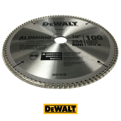 DISCO CORTE ALUMINIO  10 PULGADAS X 5/8 PULGADAS  100D  DW03220 DEWALT